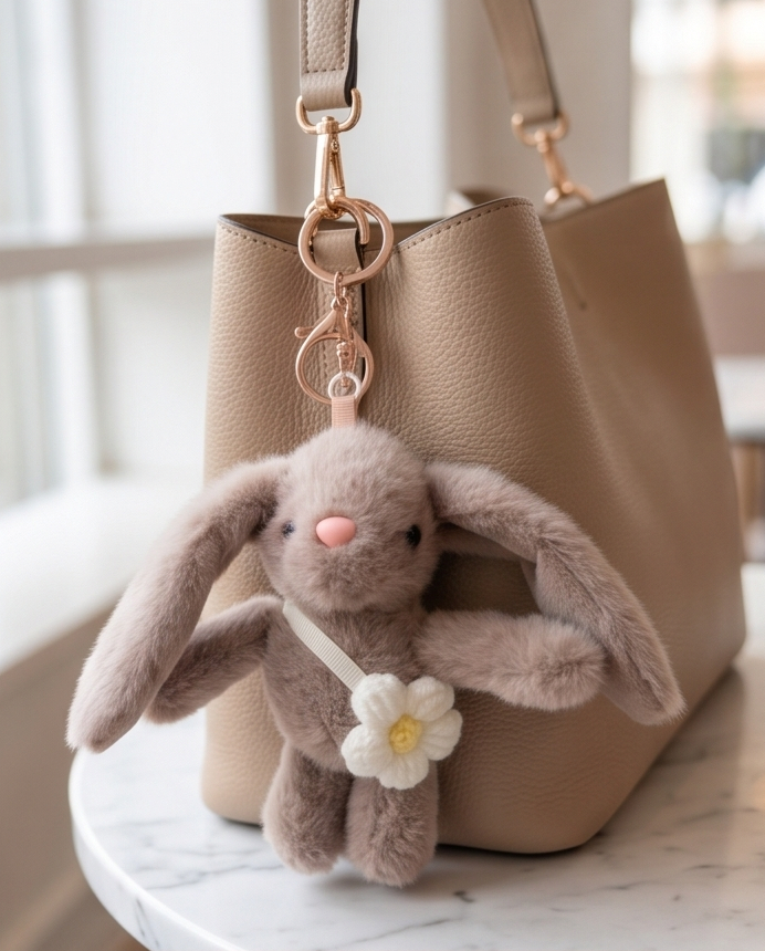 CHARM BUNNY | TAUPE