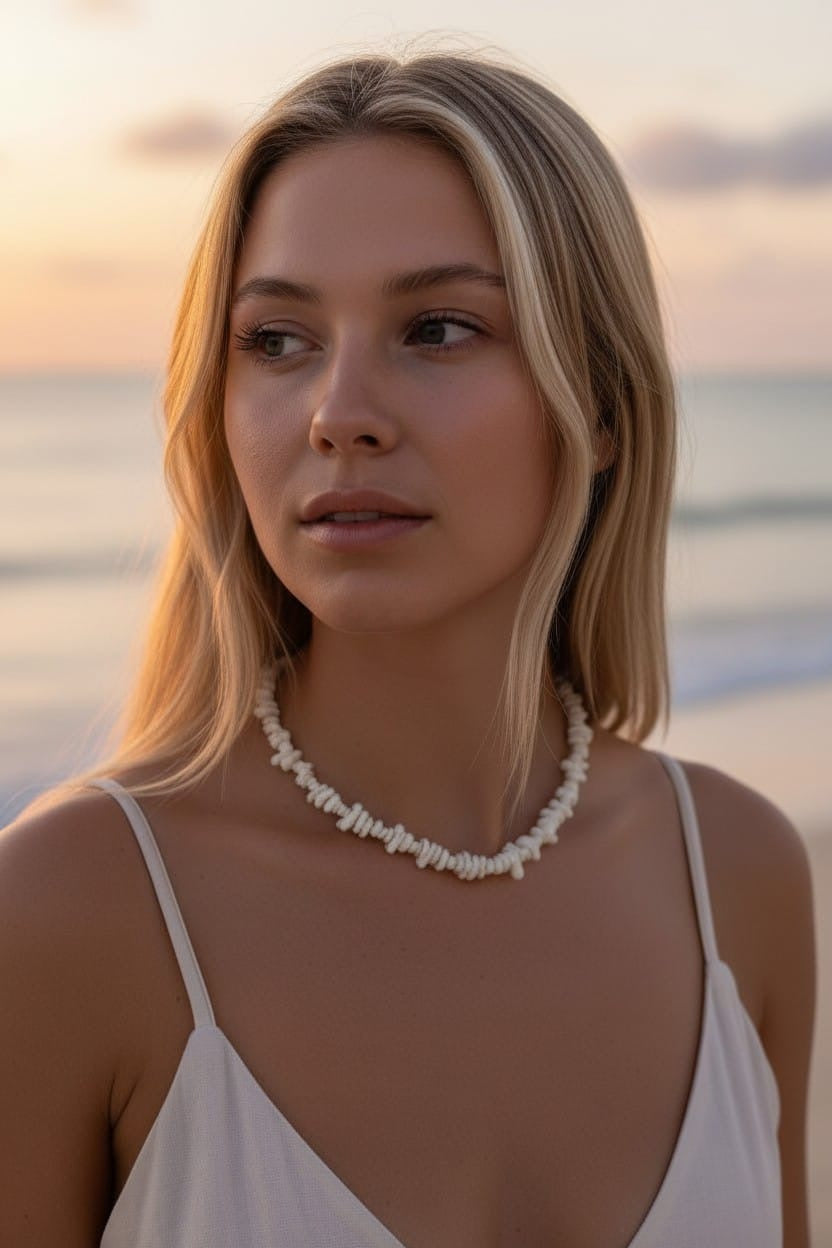 COLLAR CORALITOS BLANCO