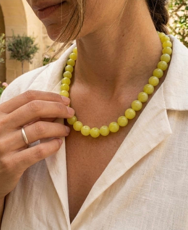COLLAR BOLAS AMARILLO MEDIANO