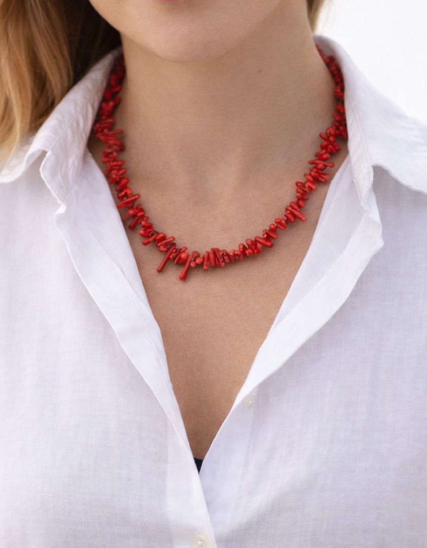 COLLAR CORALITOS ROJO